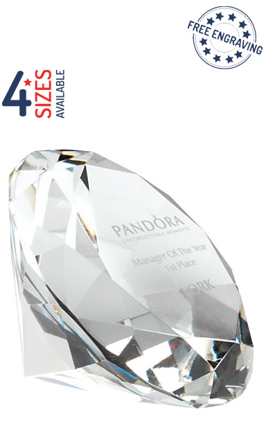 Glass Diamond Paperweight - DIA