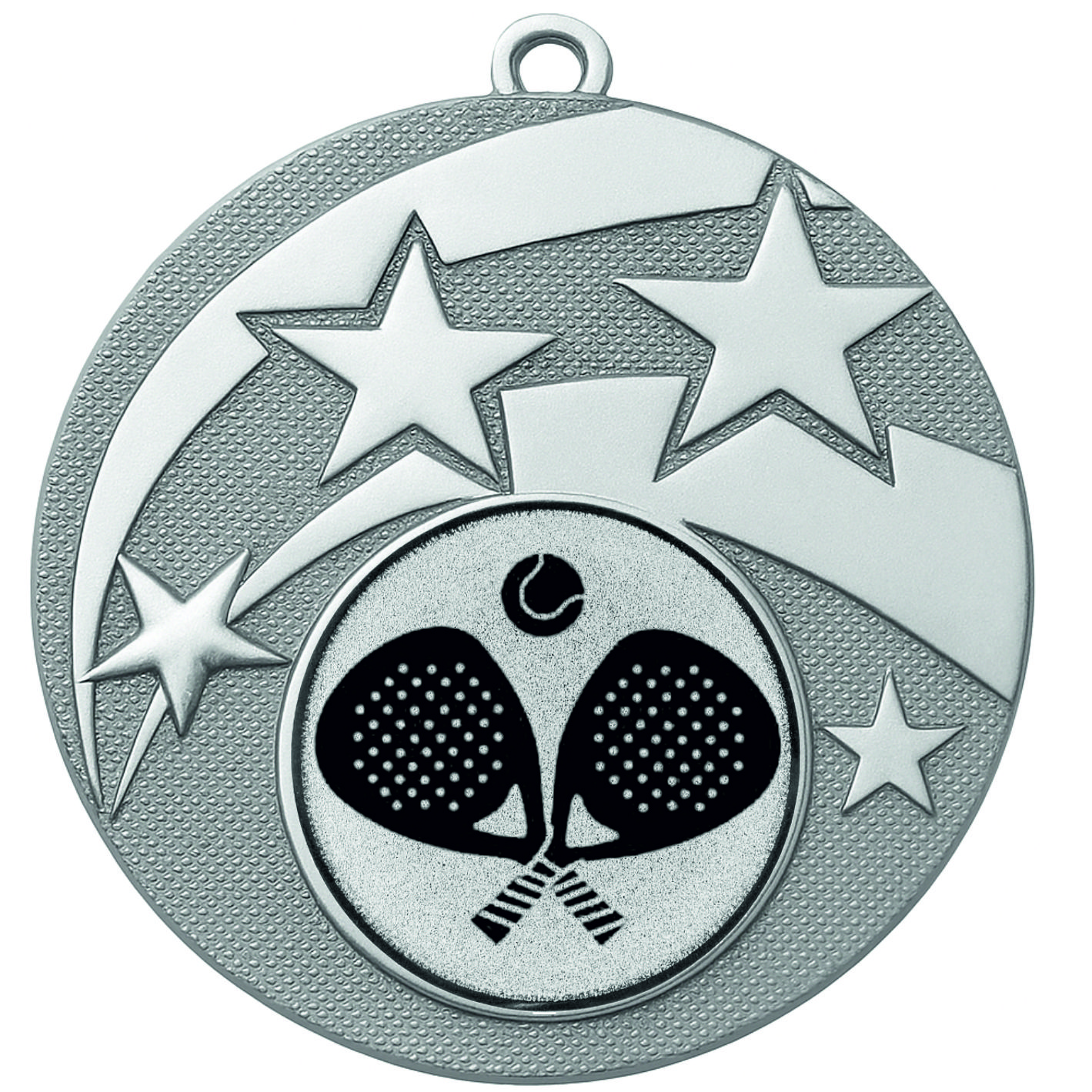 Silver Star Padel Medal -FREE Ribbon -BIE.M9457.02