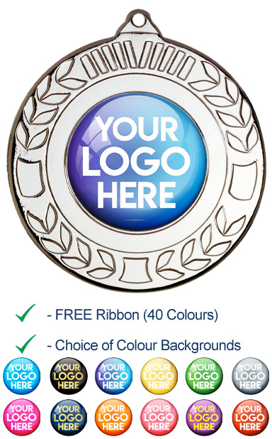 PERSONALISED 9460 SILVER YOUR LOGO MEDAL - 99p or Less