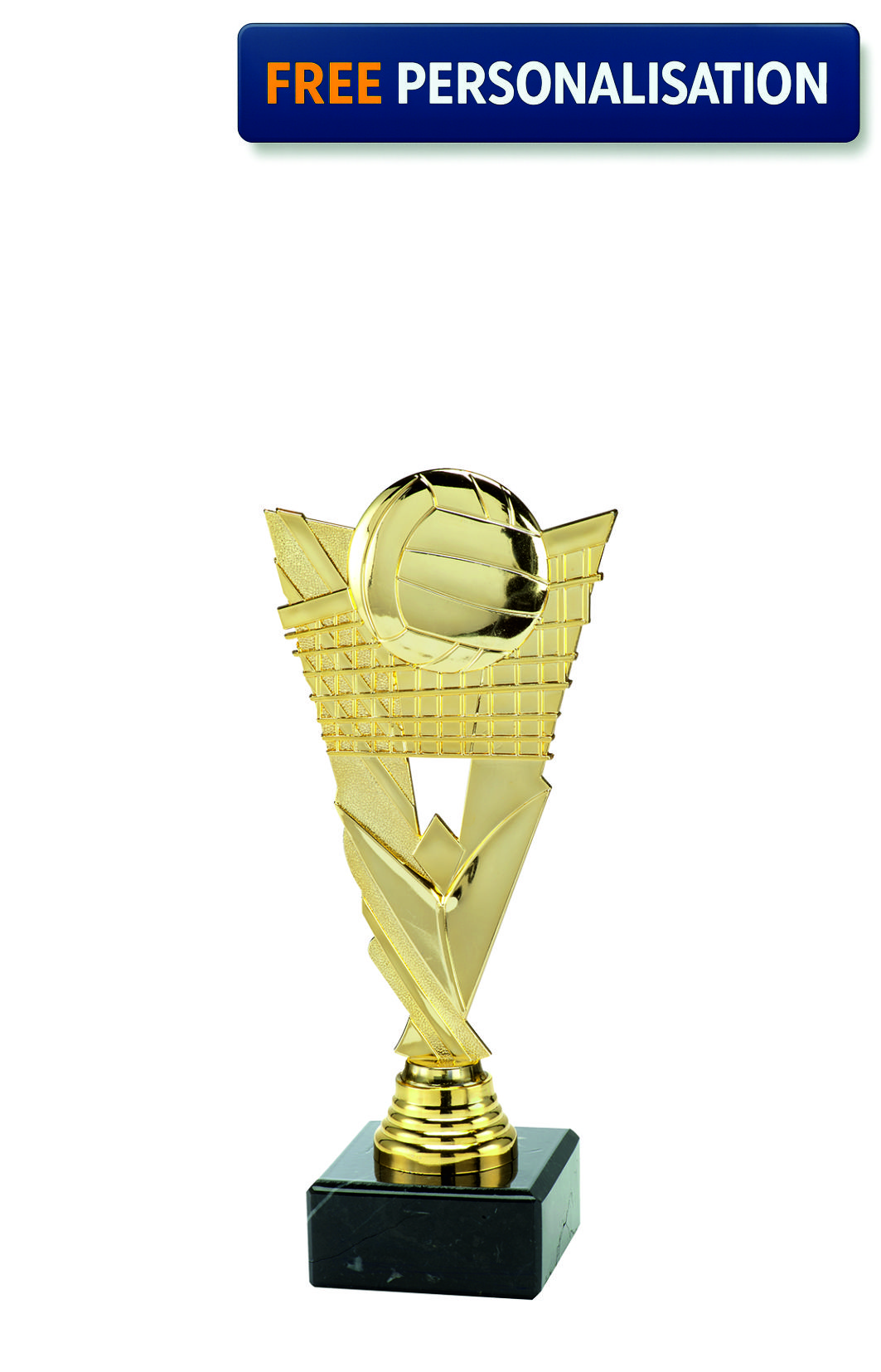 Gold Volleyball Award on Marble Base - ST.204.01.A