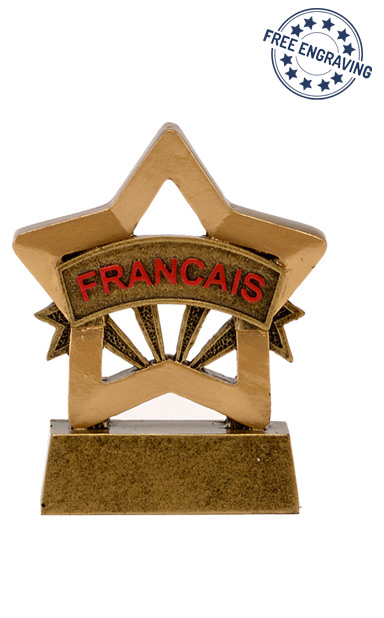 AC19689A FREE Engraving school award,100mm Mini star Spanish Trophy TRD