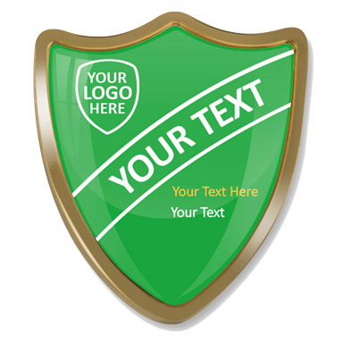 BESPOKE SCHOOL SHIELD BADGE - GREEN