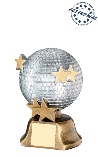 3D Glitter Ball Resin Trophy - RF441