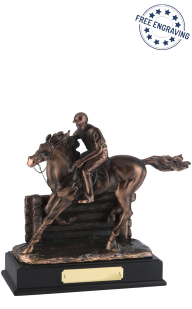 Bronze Plated Jumping Horse & Jockey Award - RW18