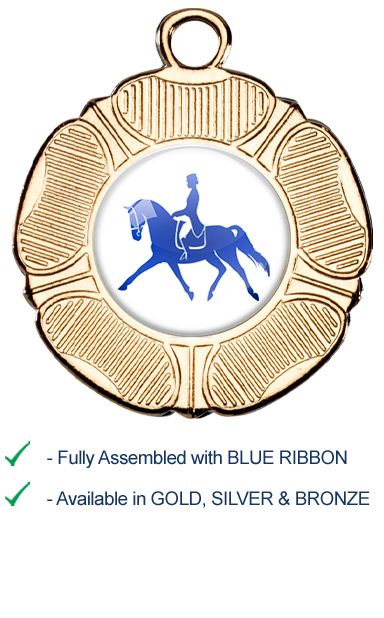 Dressage Medal with Blue Ribbon - M519