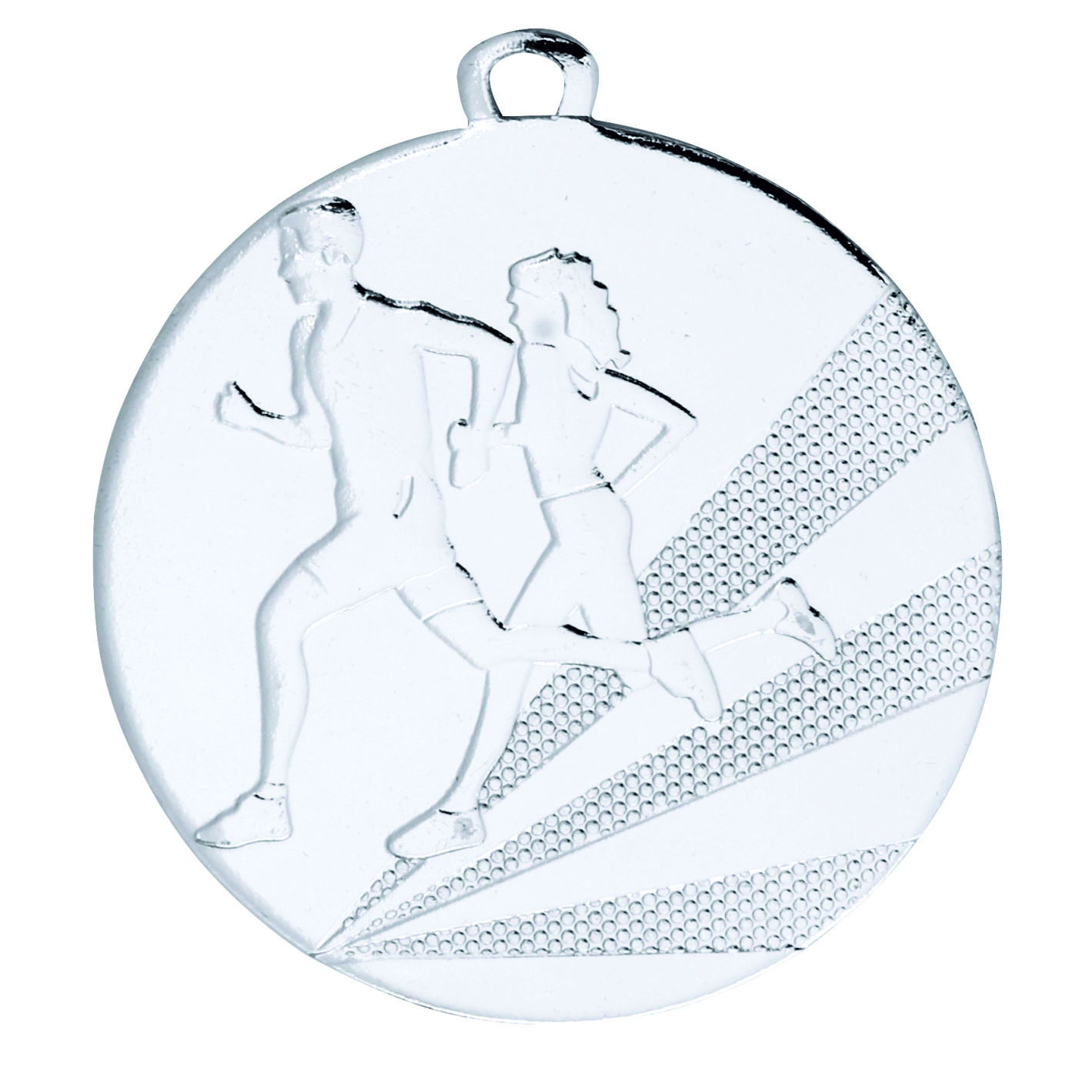 Silver Running 50mm Medal D112B.02