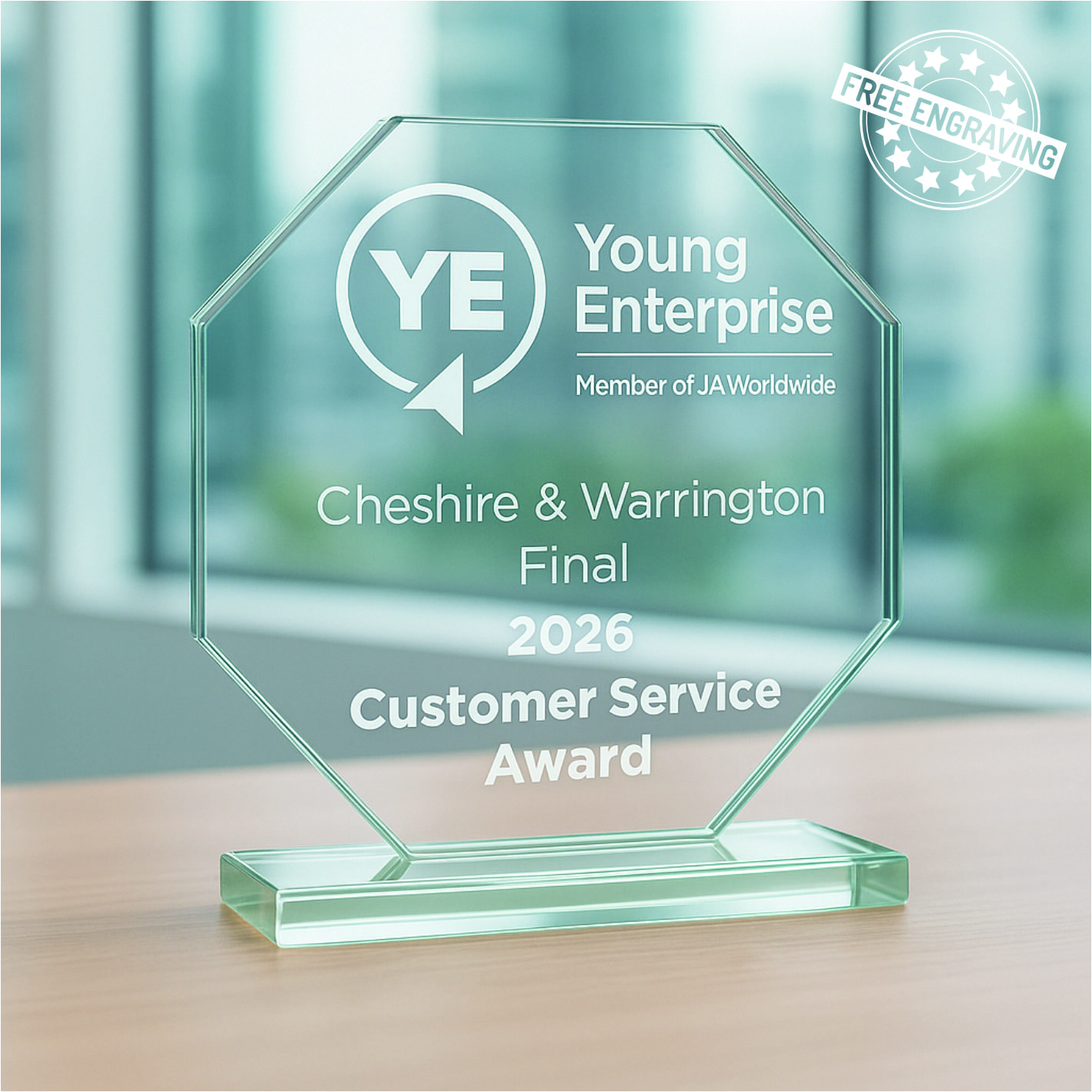 Octagon Glass Award - W52