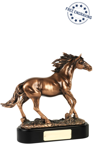 Bronze Plated Stallion Figure Award - RW06