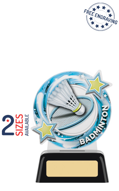 Round Acrylic Badminton Trophy - PK131