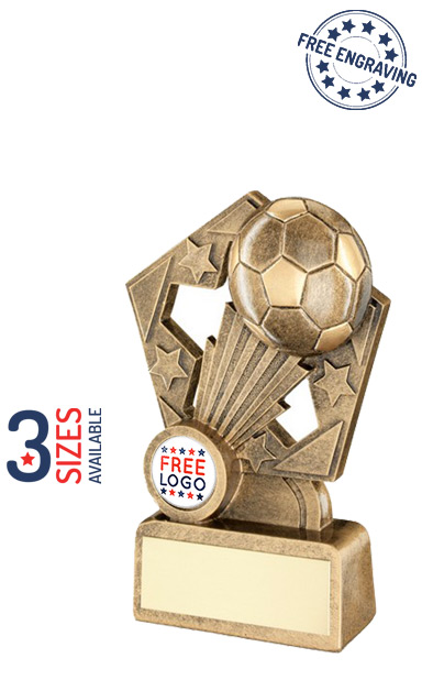 Gold Resin Shooting Football Award - RF500