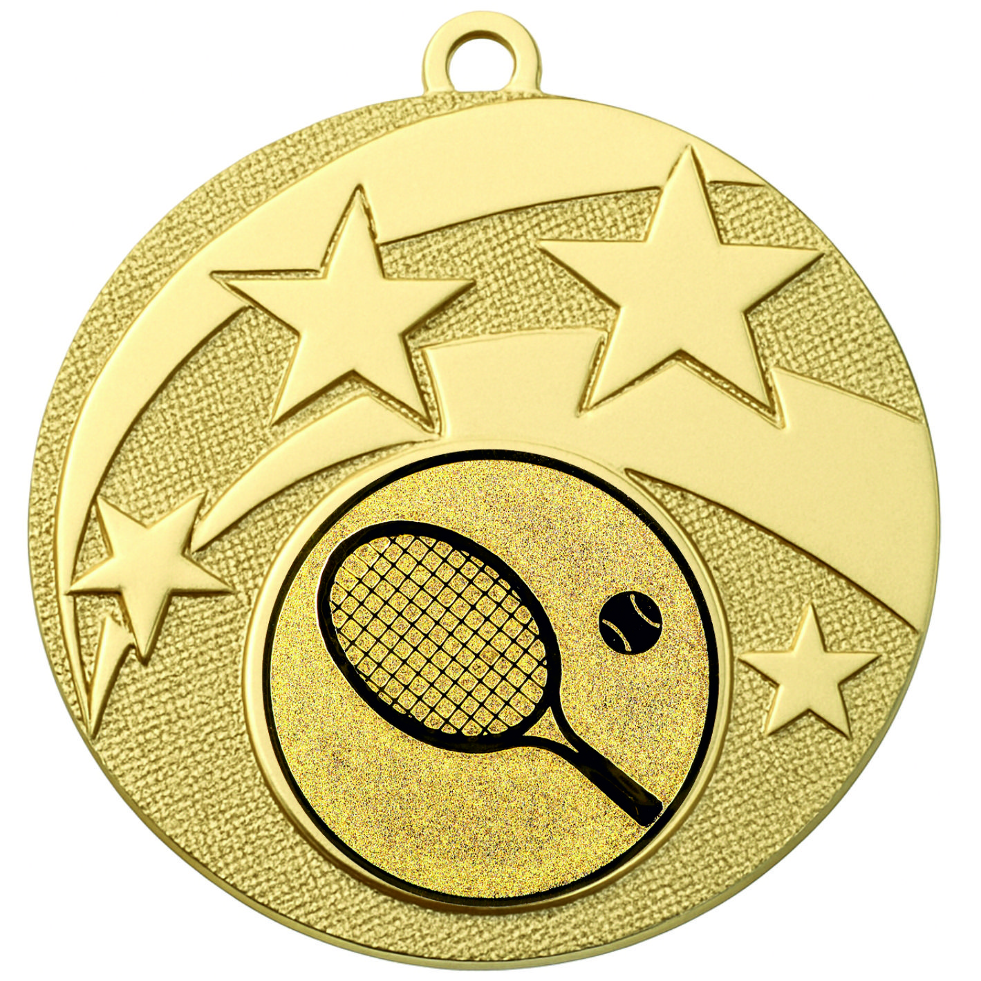 Gold Star Tennis Medal -FREE Ribbon -BIE.M9457.01