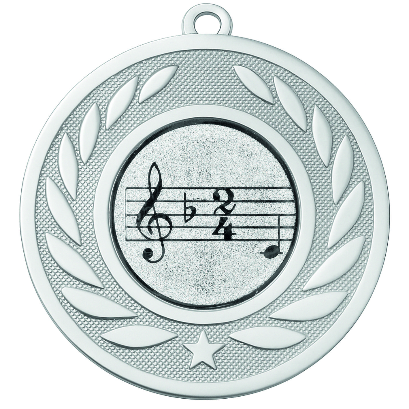 Silver Laurel Music Medal - FREE Ribbon - BIE.M9459.02