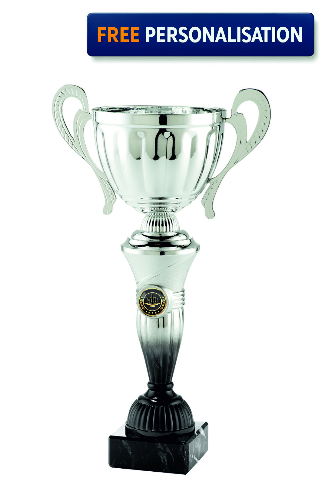 36cm SILVER & BLACK CUP CHESS AWARD - MT.151.16.E