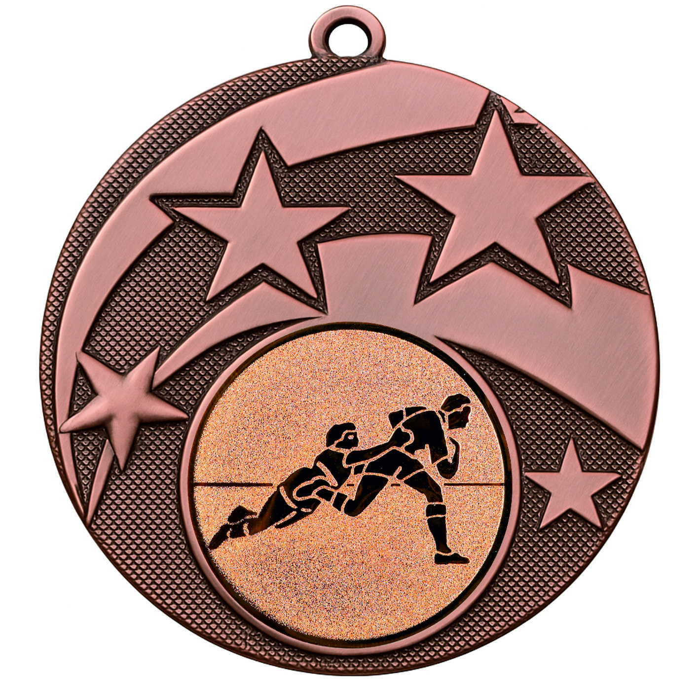Bronze Star Rugby Tackle Medal -FREE Ribbon -BIE.M9457.03