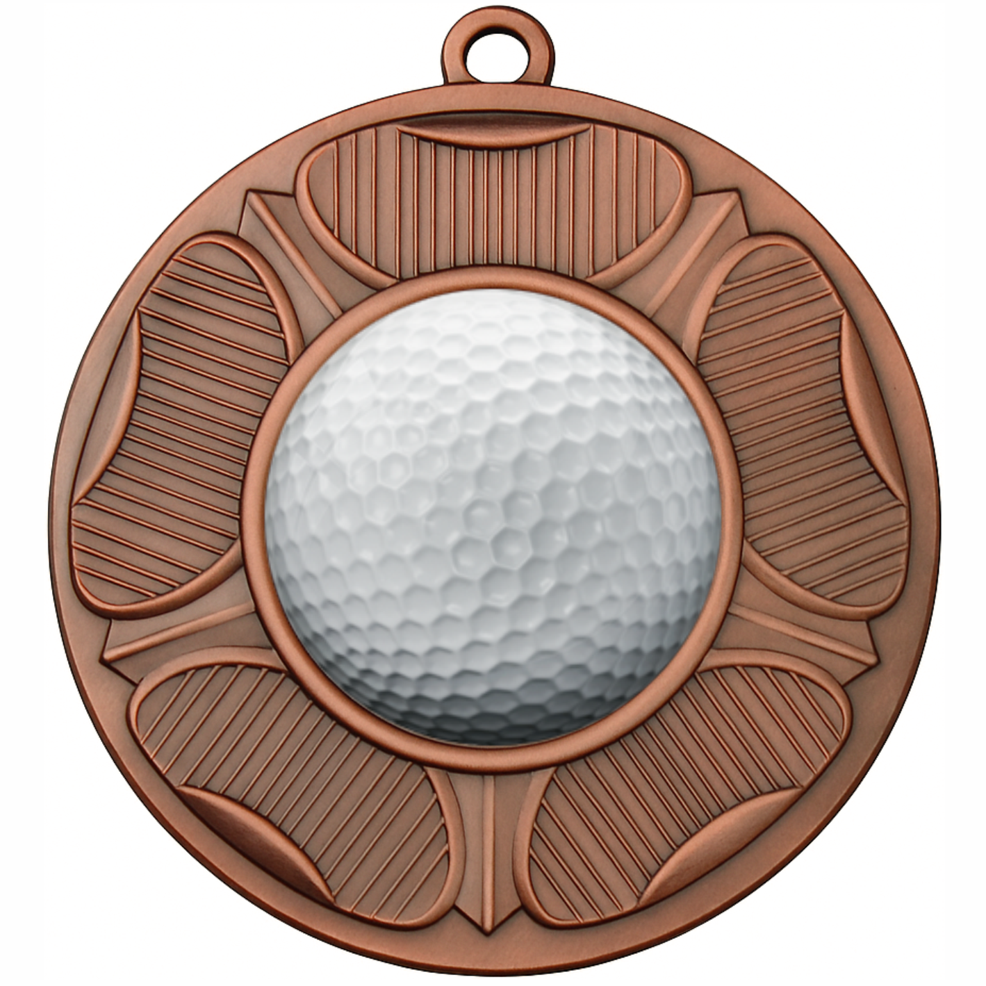 Bronze Tudor Rose Colour Golf Medal-FREE Ribbon-BIE.M9458.03