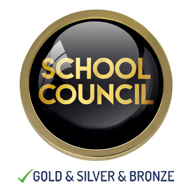 HIGH QUALITY METAL SCHOOL COUNCIL BADGE - 22mm