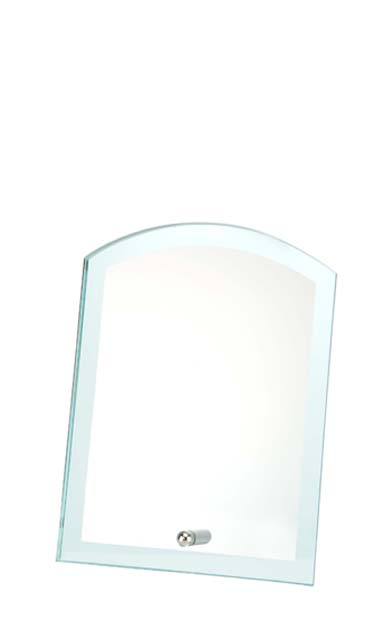 MIRRORED GLASS AWARD - 8mm thickness - Chrome Stand - W542