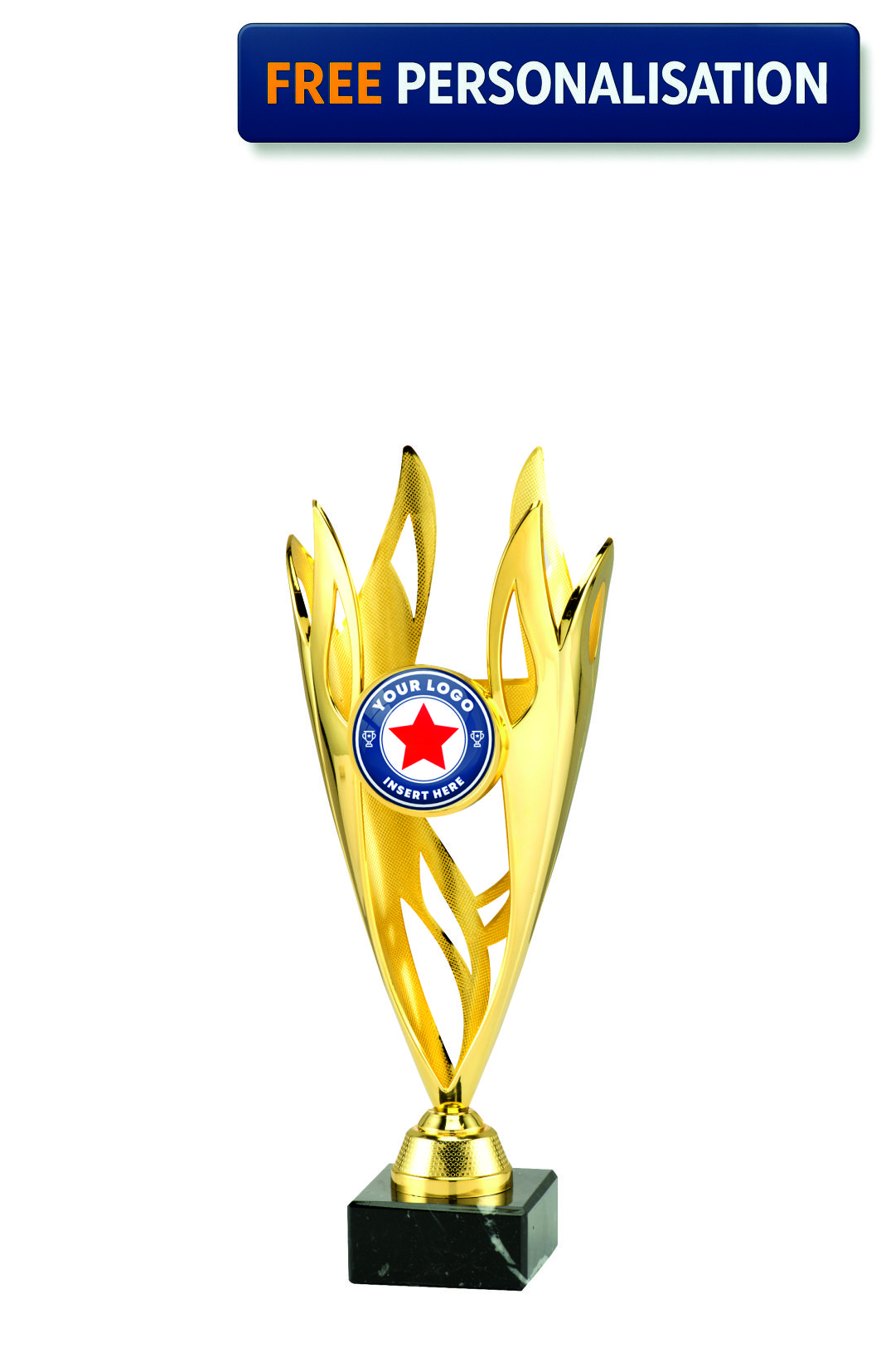 29cm Gold Flame Cup - ET.444.01.A