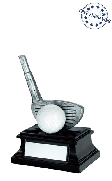 Golf Driver & Ball Resin Trophy (15.2cm) - RF516D