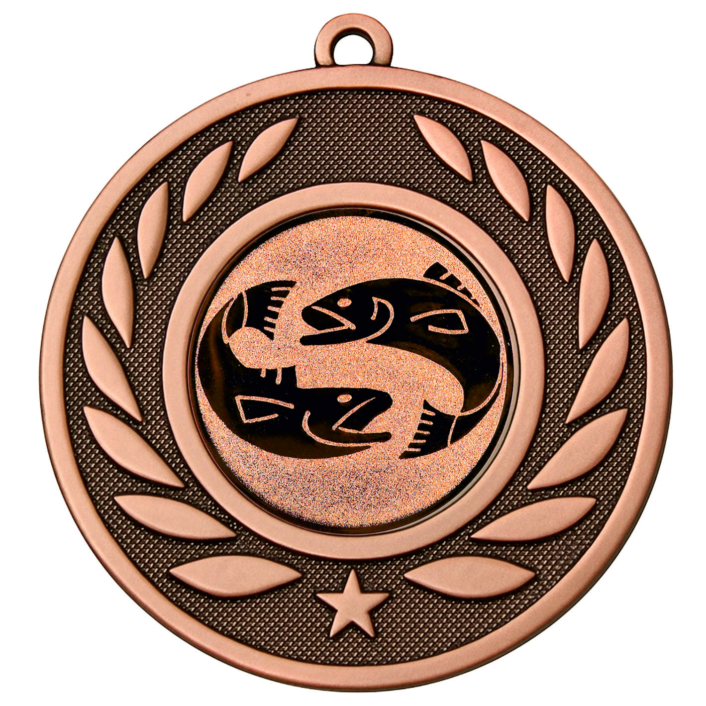 Bronze Laurel Fish Medal - FREE Ribbon - BIE.M9459.03