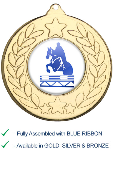 Show Jumping Medal with Blue Ribbon - M18