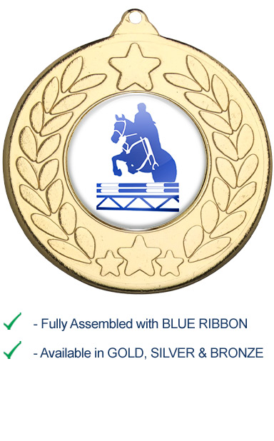 Show Jumping Medal with Blue Ribbon - 9459G