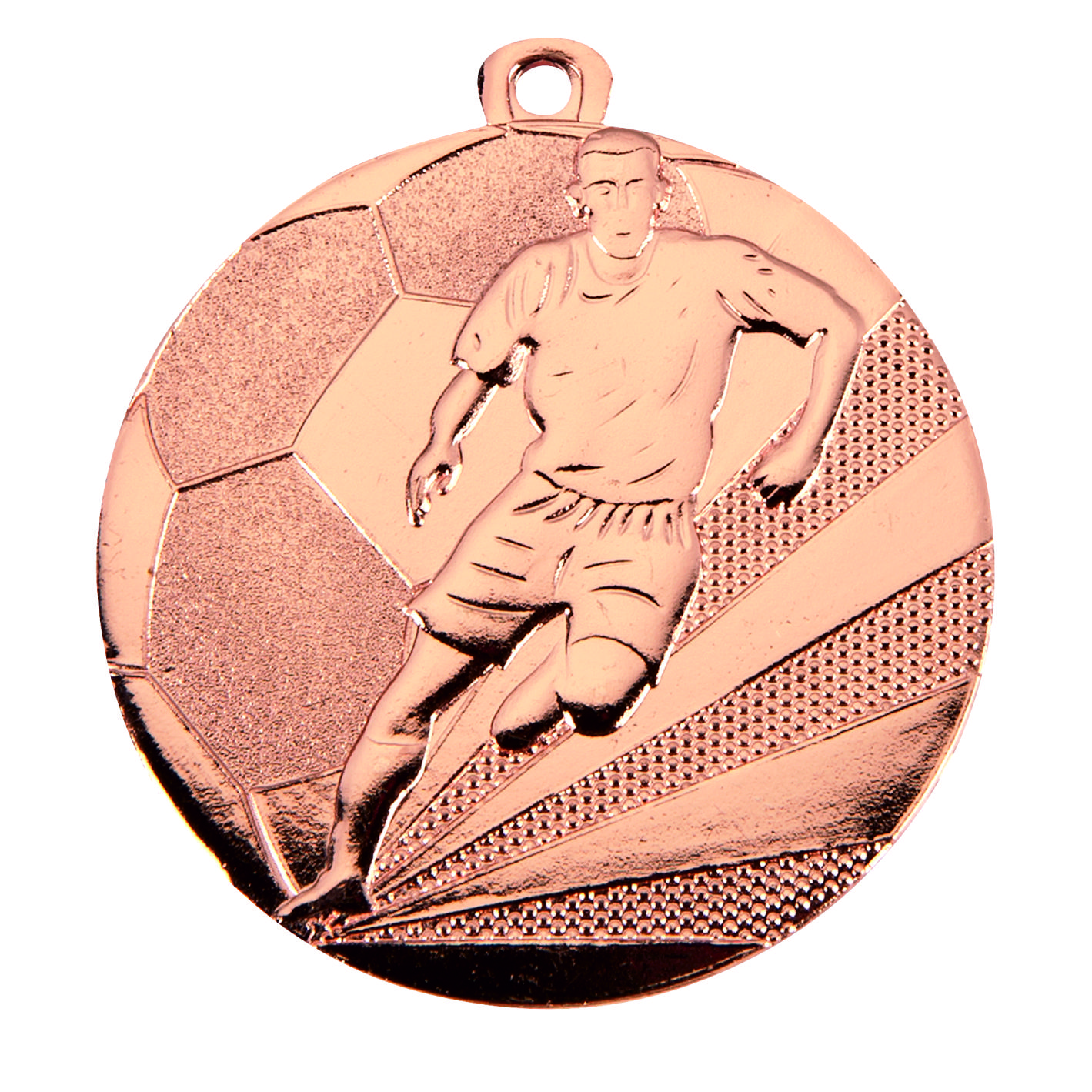 Bronze Footballer Football Medal - FREE Ribbon - D112A.03