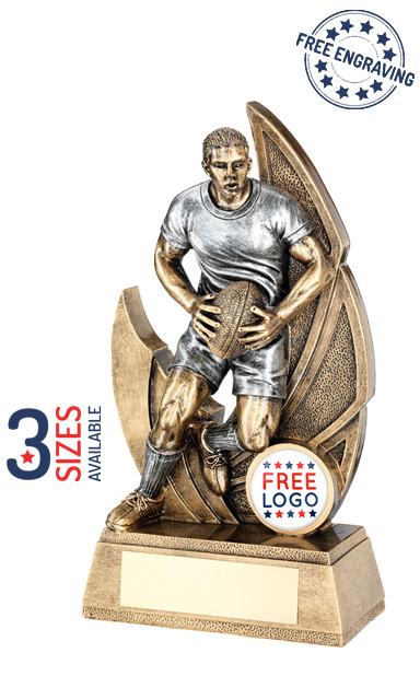 Flame Rugby Resin Figure Trophy - RF164