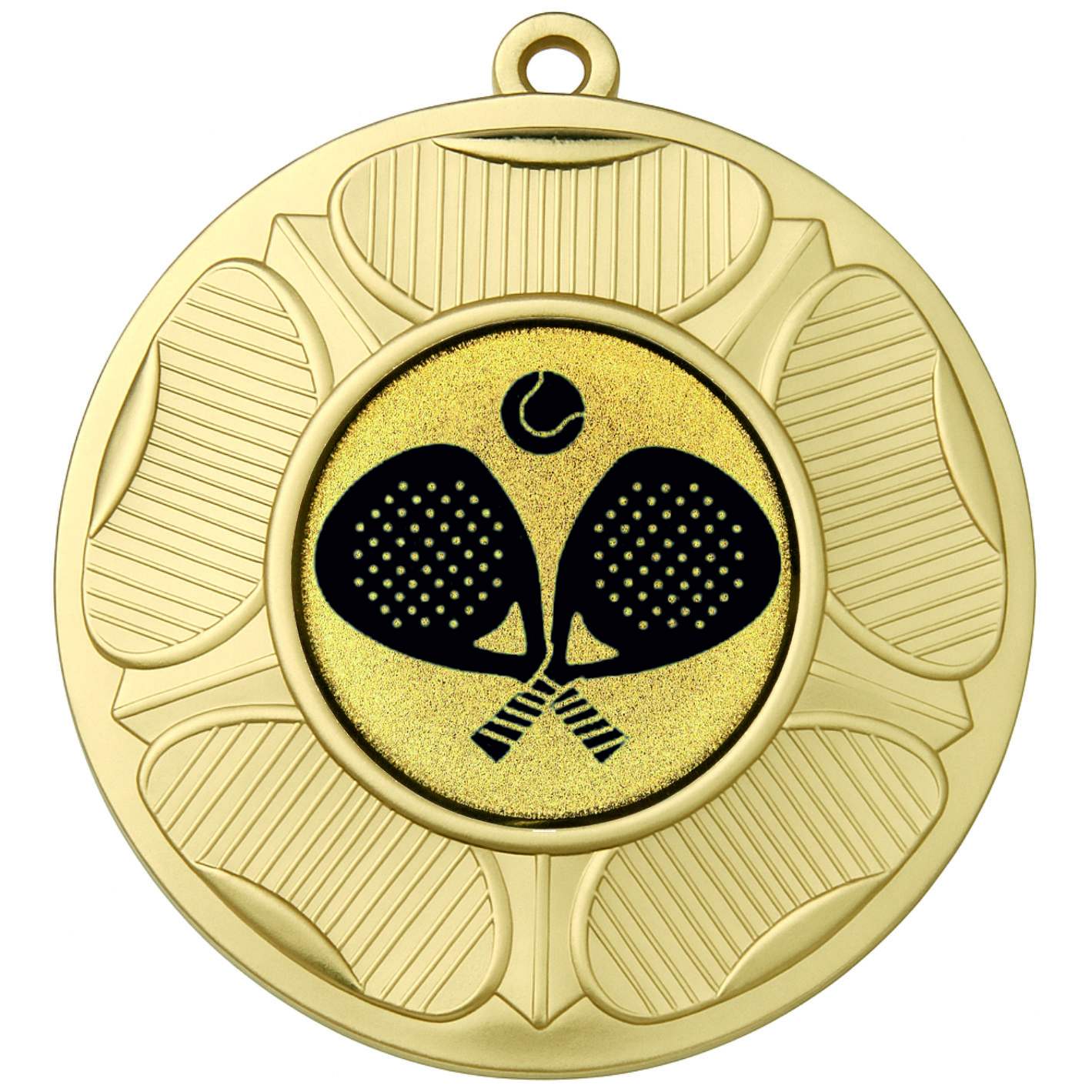 Gold Tudor Rose Padel Medal-FREE Ribbon-BIE.M9458.01