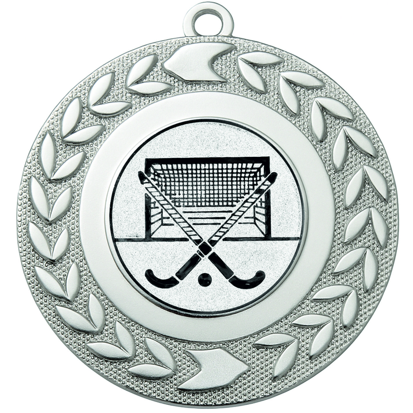 Silver Wreath Hockey Medal - FREE Ribbon - BIE.M9460.02