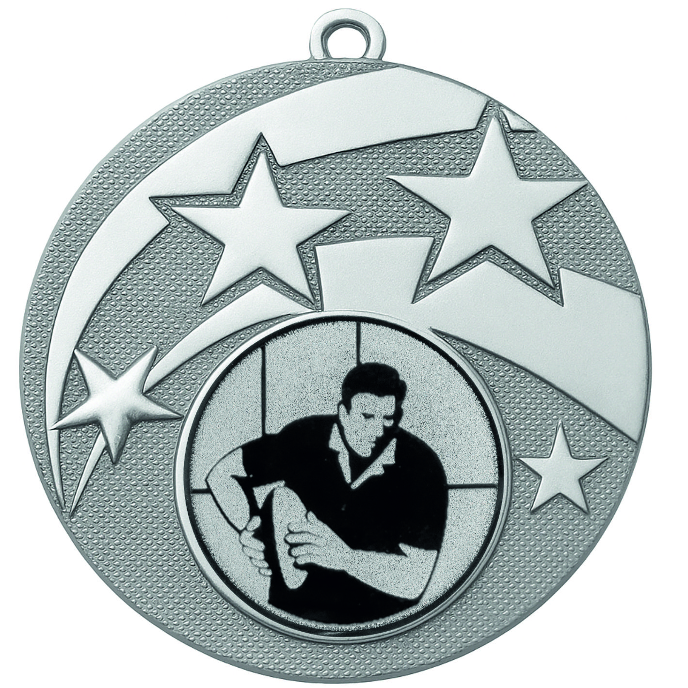 Silver Star Male Rugby Medal -FREE Ribbon -BIE.M9457.02