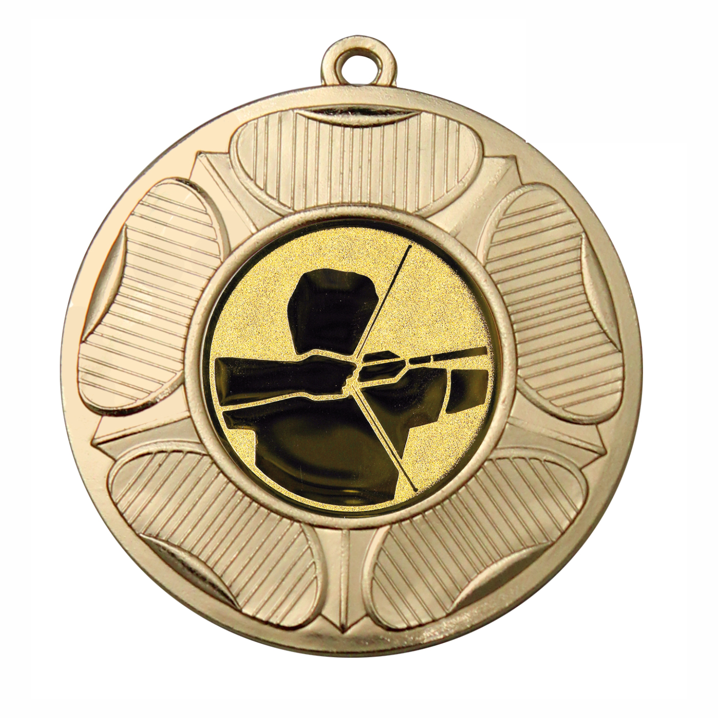 Gold Tudor Rose Medal with Archery Logo - BIE.M9458.01