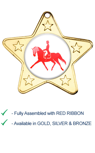 Dressage Medal with Red Ribbon - M10
