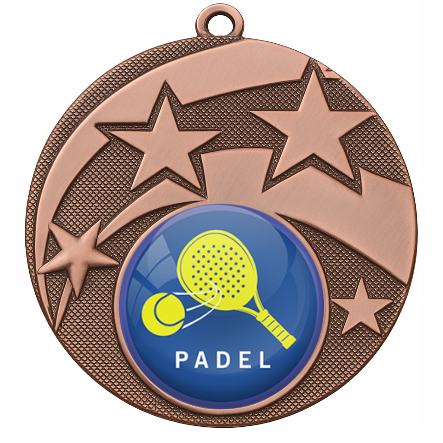 Bronze Star Colour Padel Medal-FREE Ribbon-BIE.M9457.03