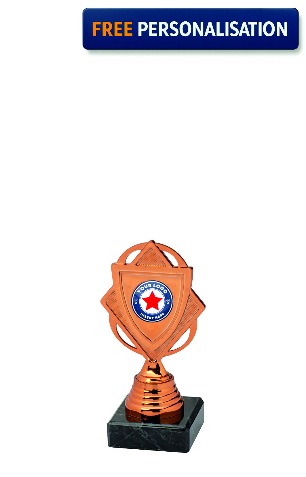 Bronze Mini Diamond Shield Award - SET.359.03.A