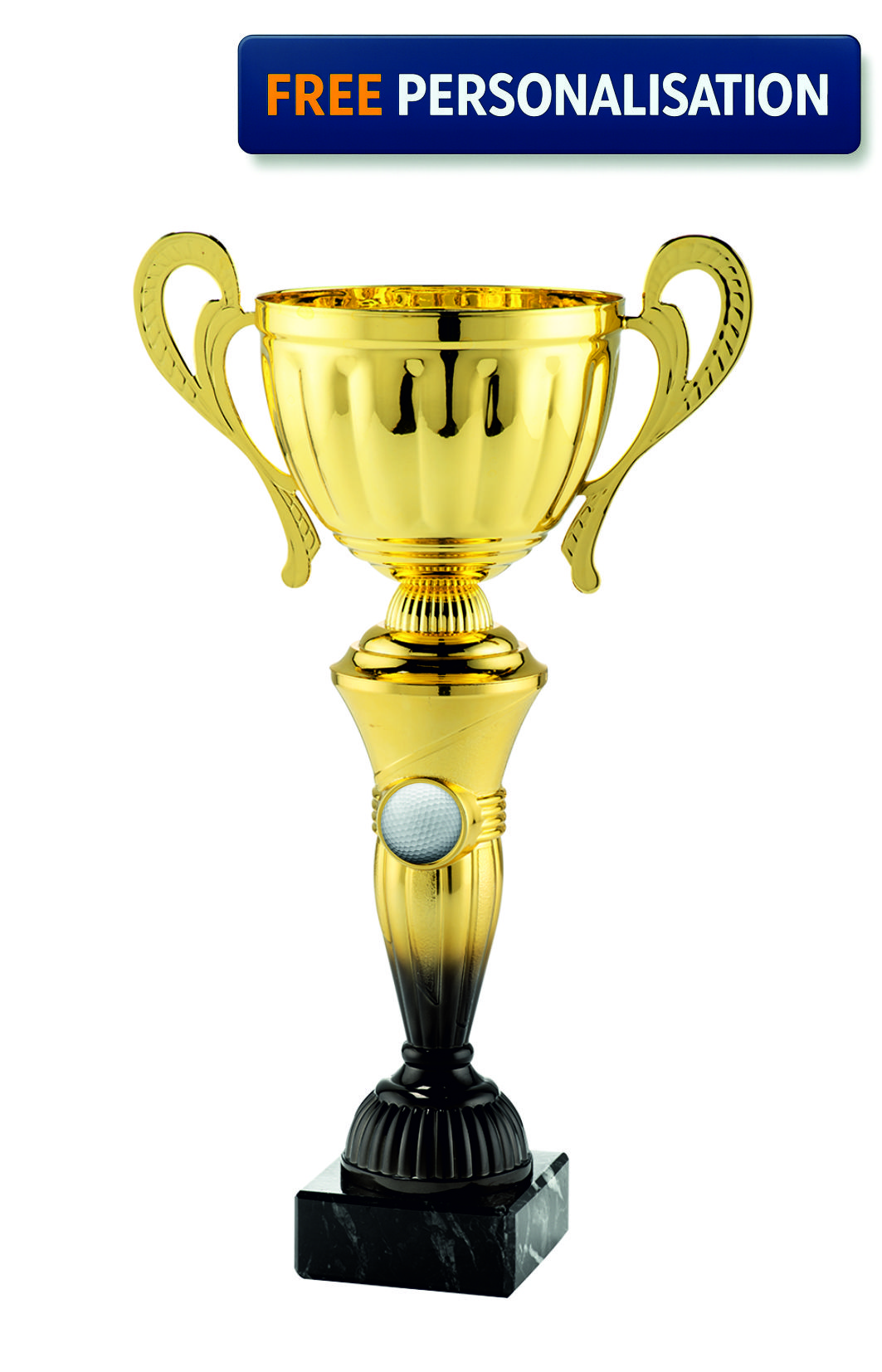 36cm GOLD & BLACK CUP GOLF AWARD - MT.151.15.E
