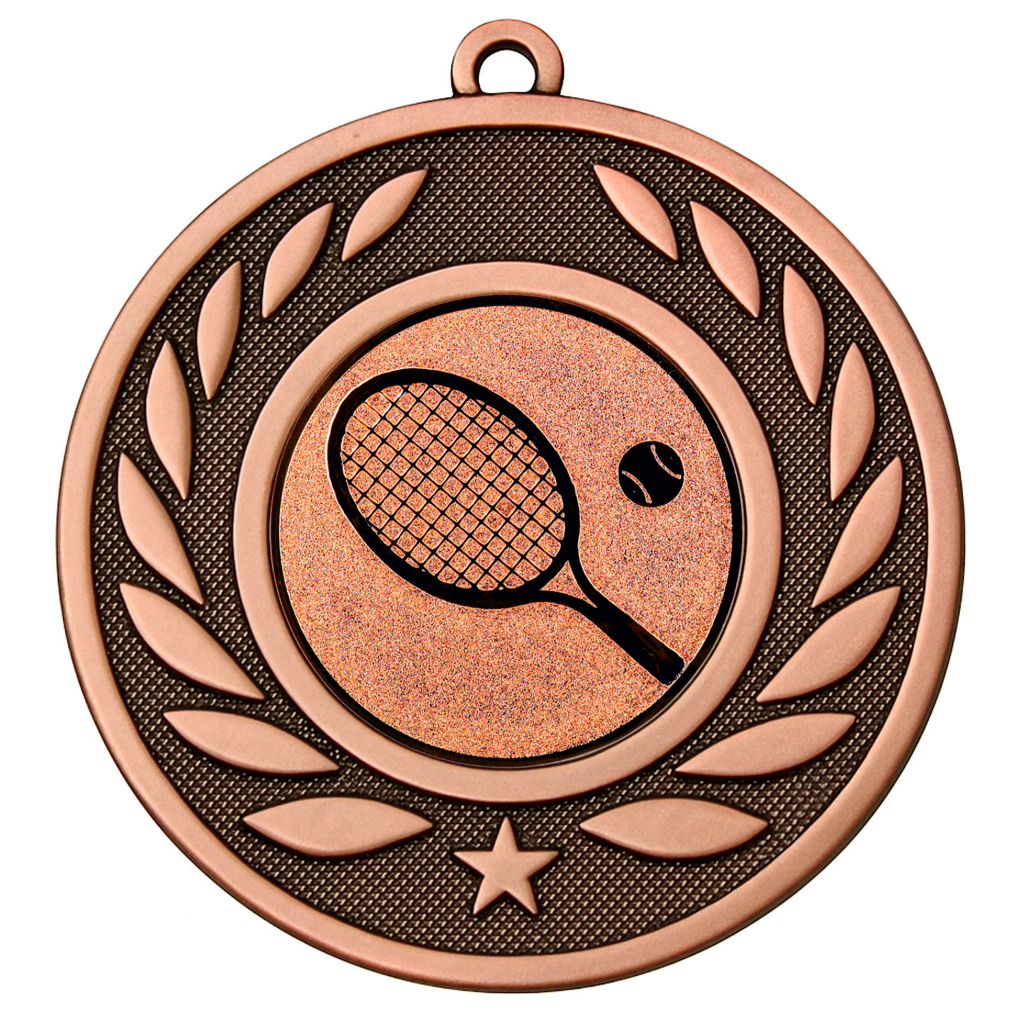 Bronze Laurel Tennis Medal-FREE Ribbon-M9459.03