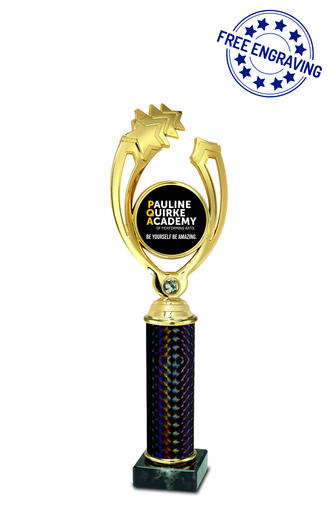 PQA Gold Star Series Award (25cm) - P95.01-BK-3 