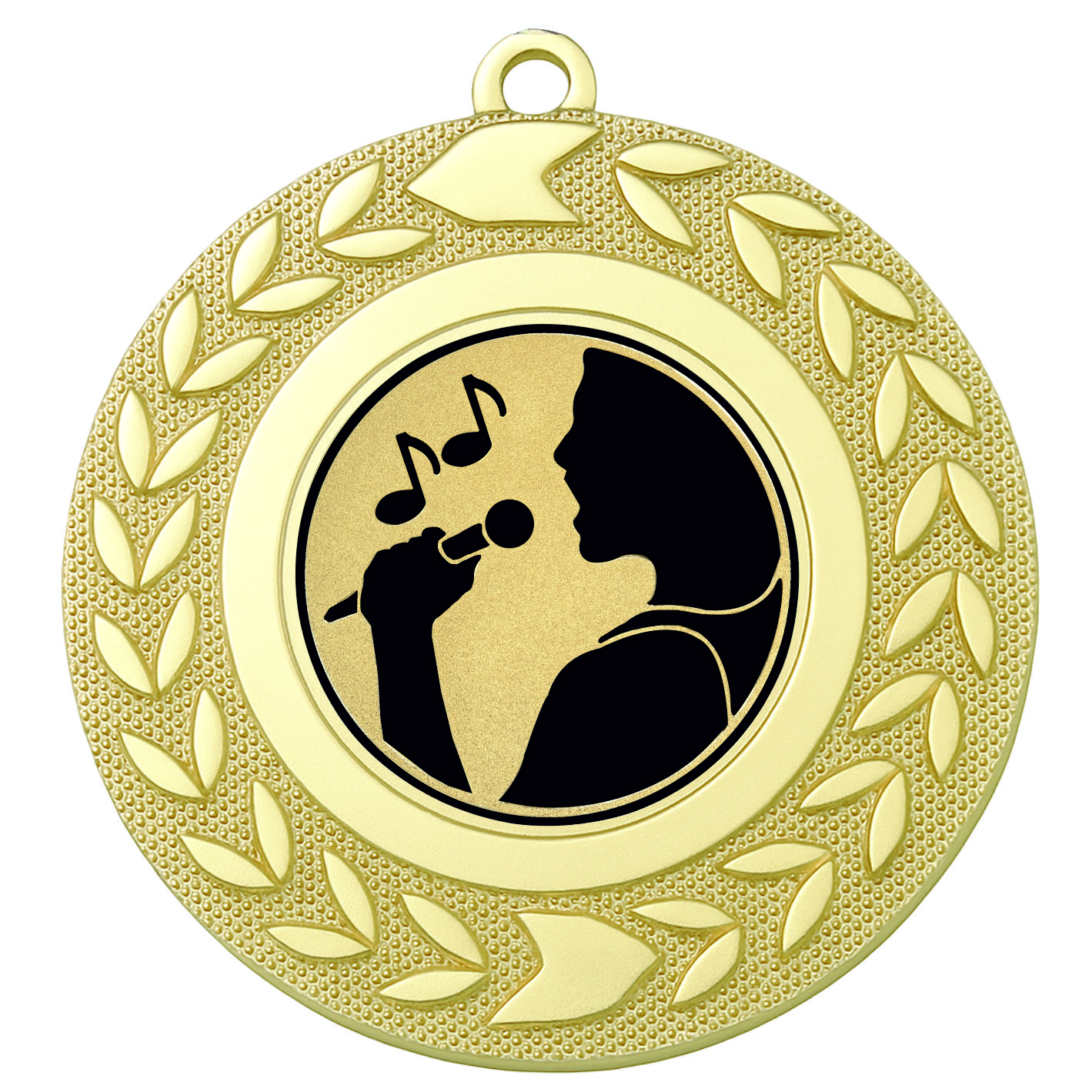 Gold Wreath Singing Medal - FREE Ribbon - BIE.M9460.01
