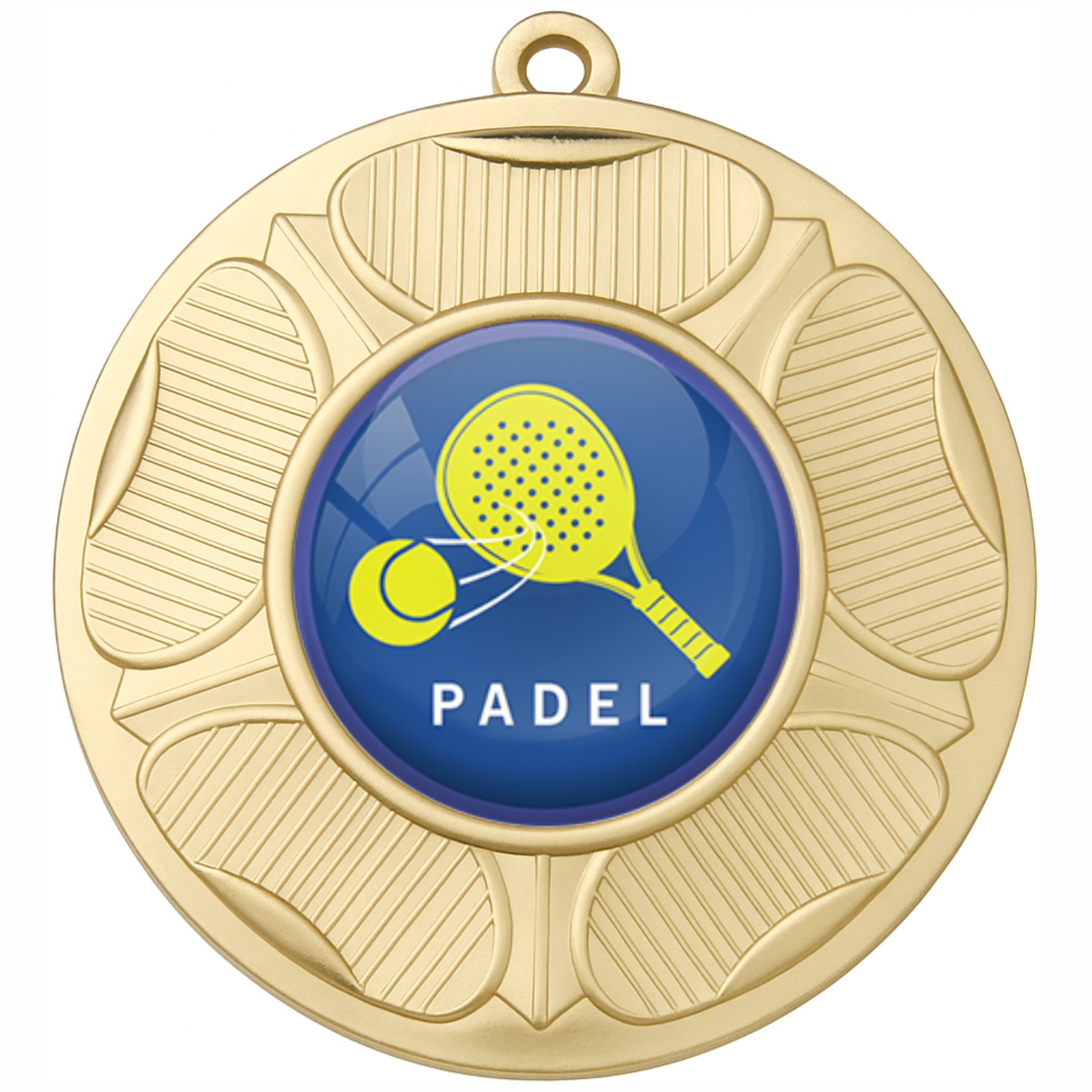 Gold Tudor Rose Colour Padel Medal-FREE Ribbon-BIE.M9458.01