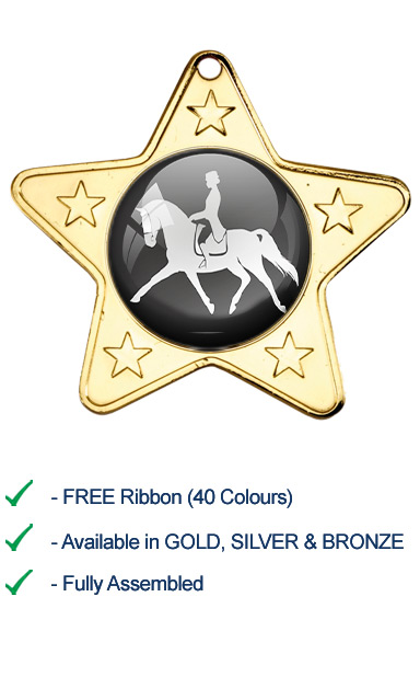 Silver Dressage Medal with Ribbon - M10