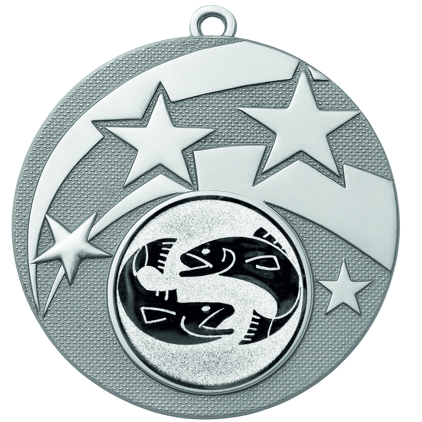 Silver Star Fish Medal - FREE Ribbon - BIE.M9457.02