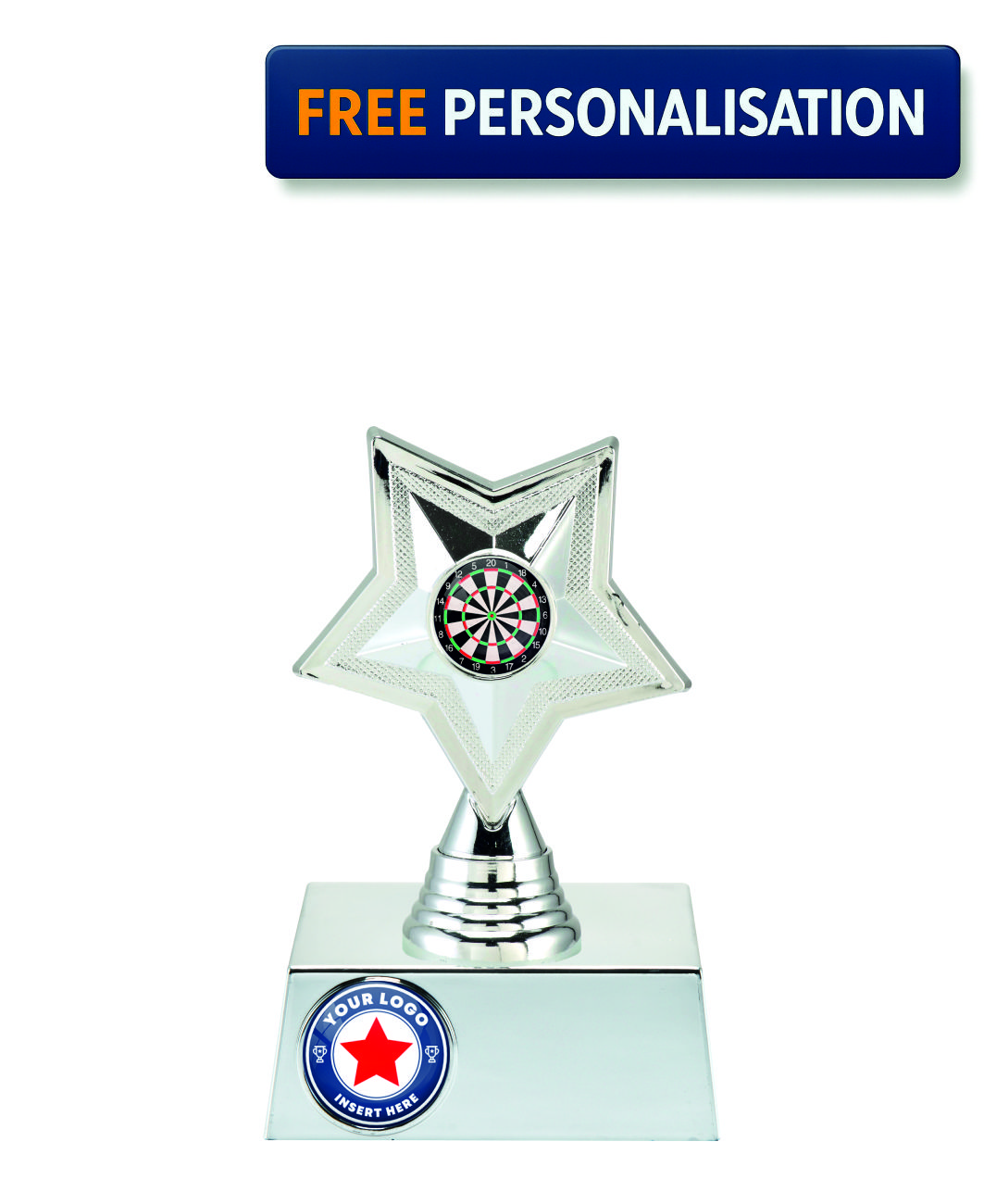 14.5cm SILVER STAR DARTS AWARD - P531.02 + N31.02