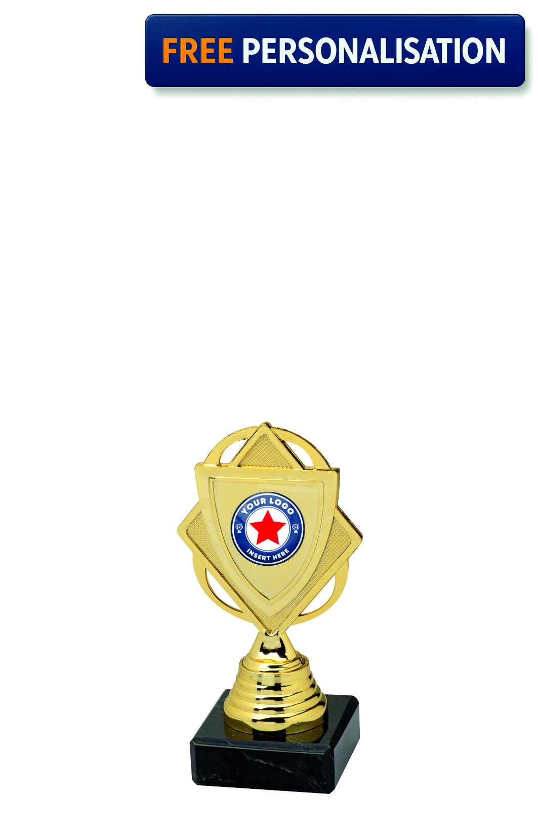 Gold Mini Diamond Shield Award - SET.359.01.A