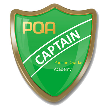 PQA GREEN CAPTAIN SHIELD BADGE