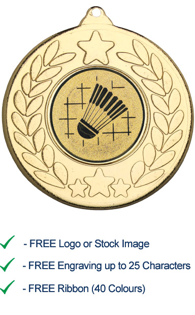 1-100qty 45mm Combo45 Cricket Medal with RWB Ribbon FREE ENGRAVING & P&P 