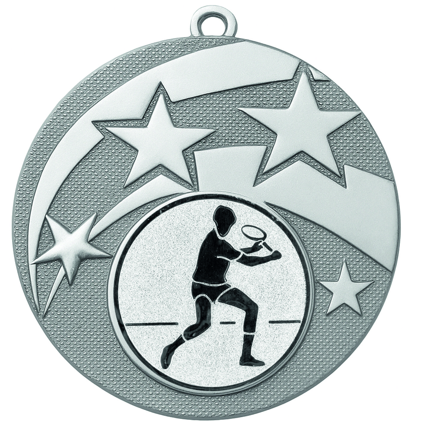 Silver Star Male Tennis Medal -FREE Ribbon -BIE.M9457.02