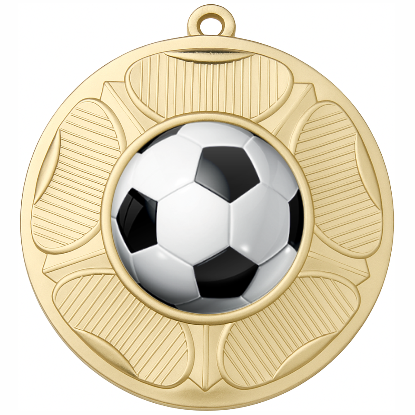 Gold Tudor Rose Colour Football Medal-FREE Ribbon-BIE.M9458.01