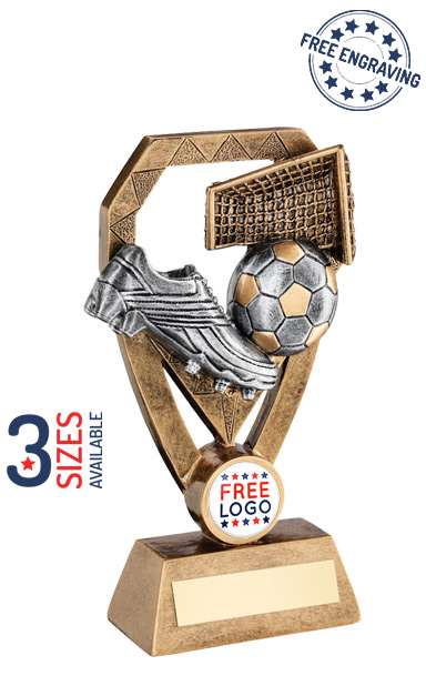 Boots & Ball Football Award - Football, Boot & Net Trophy - RF931