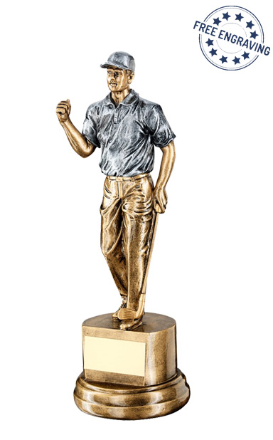 Medium Clenched Fist Golfer Resin Trophy (26cm) - RF721B
